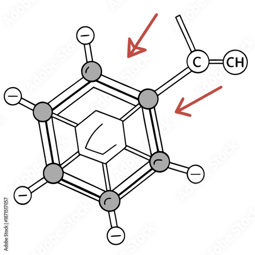 Sophisticated icon illustrating a complex chemical cross-linking mechanism within a structured molecular framework, emphasizing intricate bonding reactions