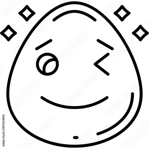 Wink Outline Icon