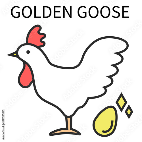 金の卵を産む鶏、配当金、投資、インカムゲイン、鶏、金の卵