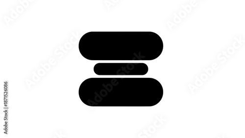 Vector illustration of a modern abstract filter or sorting graphic icon, on transparent background