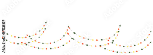 A festive tangled string of colorful holiday lights for celebration and decoration vector illustration