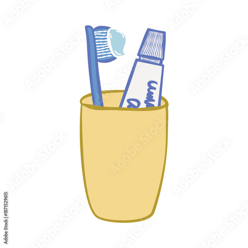 toothbrush and toothpaste