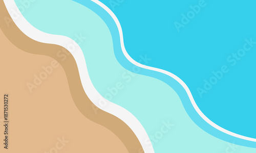 digital effect painting of sea wave to the sand beach.eps 10