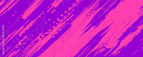 Running Poster Design Abstract Colorful Splash Illustration in Purple and Blue for City Marathon