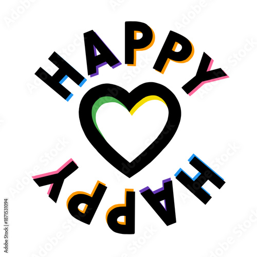 Happy CORAZÓN colores.