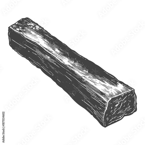 A Single Piece Of Rough Hewn Timber