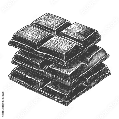 Stacked Chocolate Bars A Delicious Treat