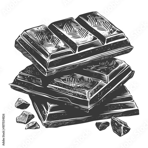 A Delicious Stack of Chocolate Bars and Pieces