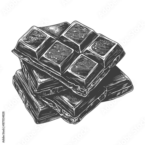 A Stack of Delicious Chocolate Bars Ready To Eat