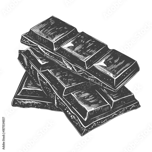 Delicious Dark Chocolate Bars Stacked Together