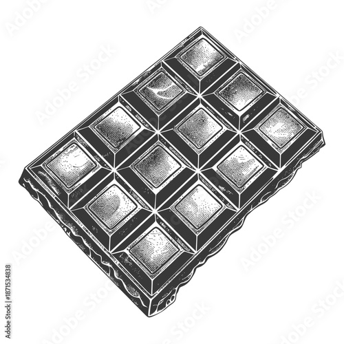 A Delicious Chocolate Bar Illustration Graphic Design