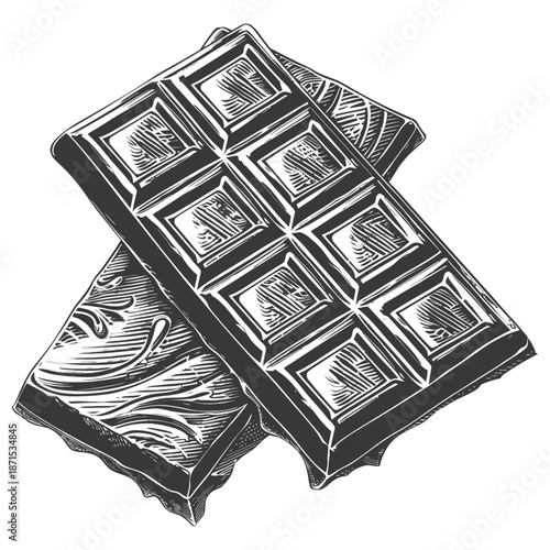 Two Delicious Chocolate Bars Awaiting Indulgence