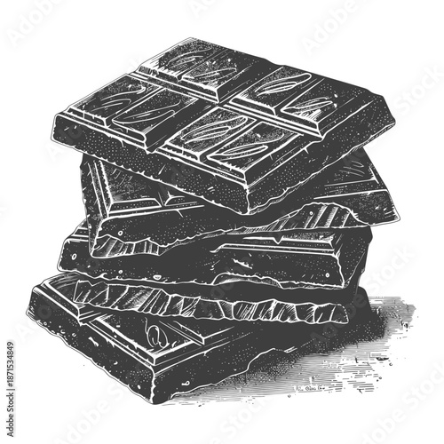 A Stack of Delicious Chocolate Bars Ready to Eat