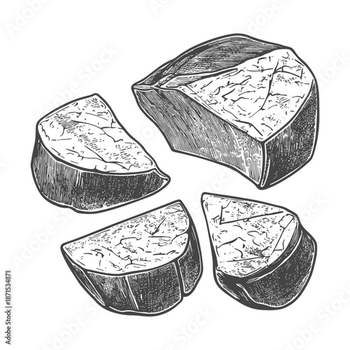 Delicious Grilled Steak Cut Into Four Pieces