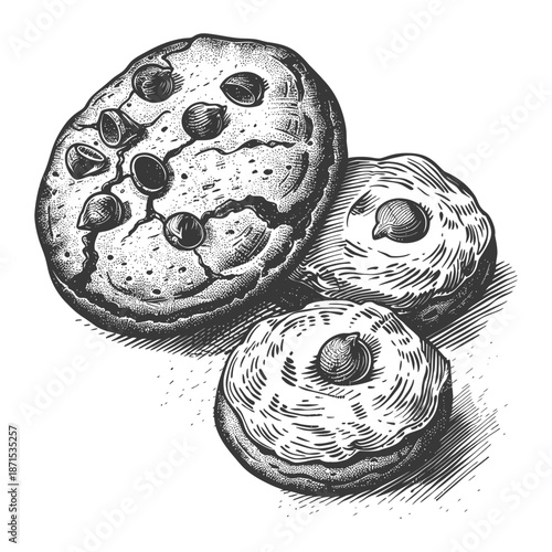 Delicious Chocolate Chip Cookies and Cream Filled Cookies