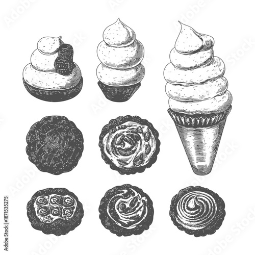 Delicious Assorted Cupcakes and Sweet Treats Collection