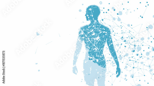 Human Body Anatomy Digital Art Illustration.