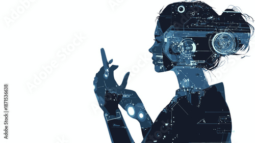 Robot Humanoid Using Mobile Device.