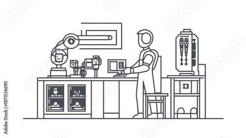 Scientist Working in Laboratory Environment.