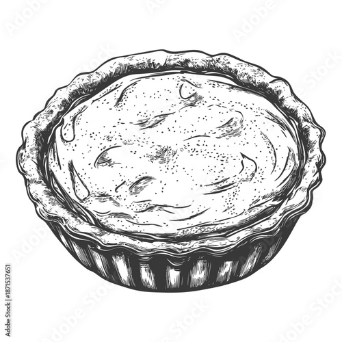 A Delicious Hand Drawn Sweet Tart Dessert