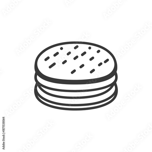 Stack of Round Flatbreads Ready To Eat