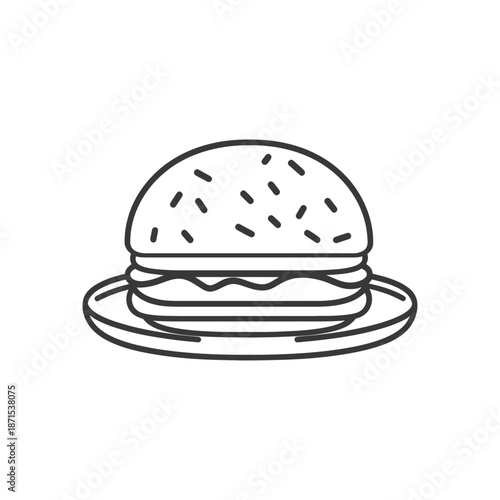 A Delicious Hamburger Served on a Plate