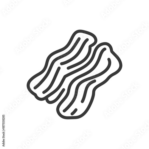 Two Strips Of Crispy Delicious Bacon