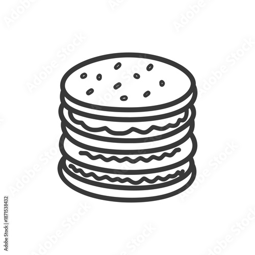 A Stack of Delicious Macarons Sweet Treat