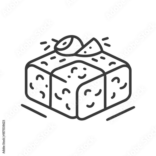 Delicious Sushi Cube Topped With Fish Roe And Lemon