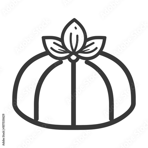 Line art drawing of a sweet confectionery