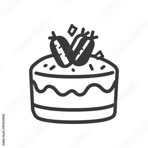 Delicious Carrot Cake with Festive Sprinkles Decoration