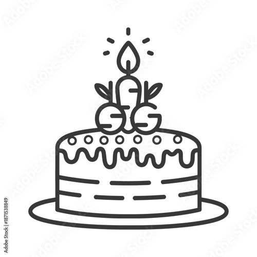 Carrot Cake with Candle and Sprinkles A Delicious Treat