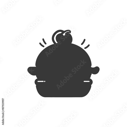 A Simple Silhouette Icon Depicts A Hamburger