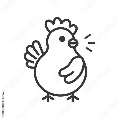 A Cartoon Chicken Is Making A Sound