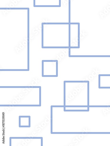 Abstract background with blue square outline shapes