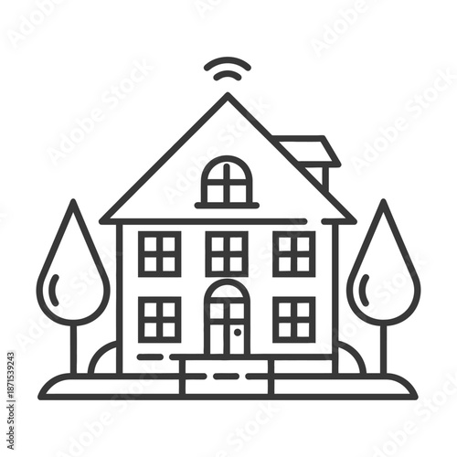 Smart Home Wireless Network Connected House