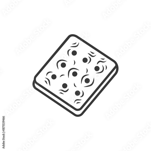 Isometric illustration of a mattress with pressure points