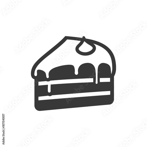 A Delicious Slice Of Layered Cake With Icing