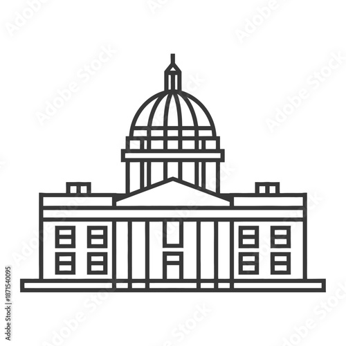 Government building illustration a capitol dome structure