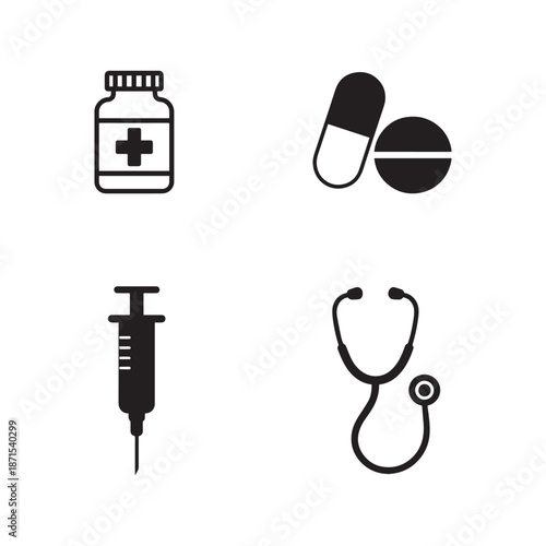 set of medical icons