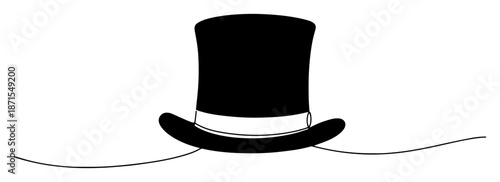 top hat elegant vintage fashion headwear sketch