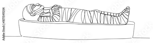 ancient egyptian mummy in sarcophagus vector art