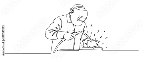 man performing welding work with safety gear