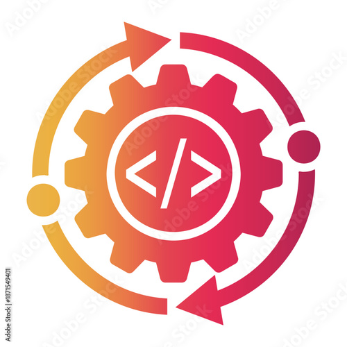 data integration Gradient icon