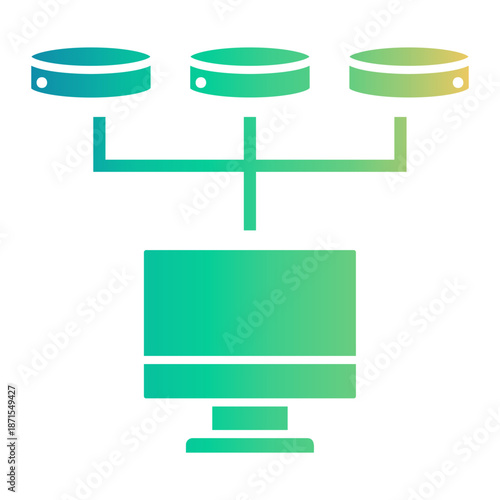 data integration Gradient icon