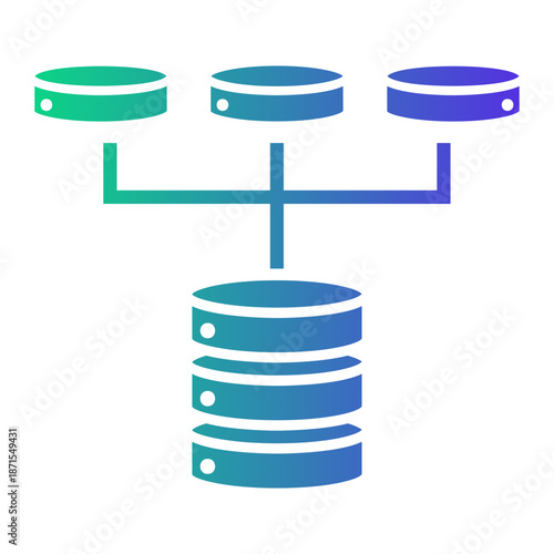 data integration Gradient icon