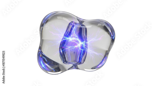 Abstract Energy Core Isolated on Transparent Background