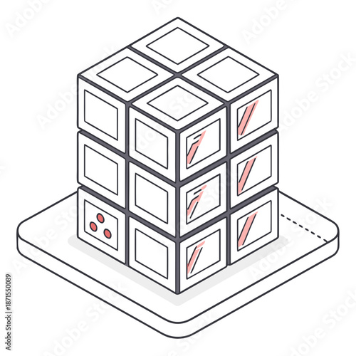 Solving a puzzle on a mobile device screen with blank squares