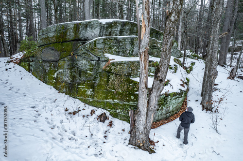 Принти на полотні Aerial view of Redemption Rock (Princeton, Massachusetts) - historical site wher