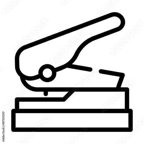 paper punch Line Icon